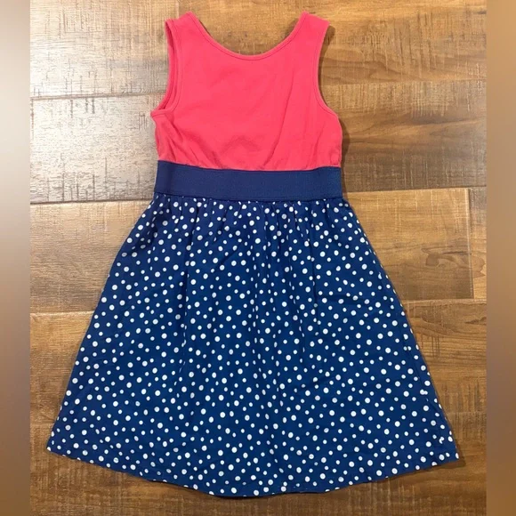 Sleeveless Sun Dress with Polka dot skirt - Picture 2 of 3